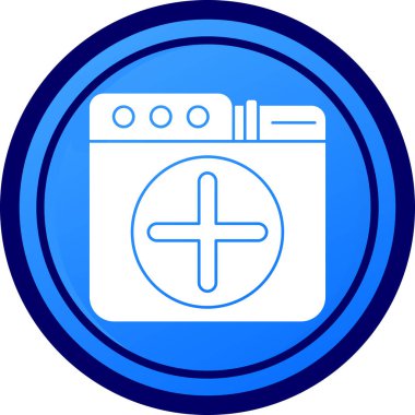 Çamaşır makinesi. Basit resimleme