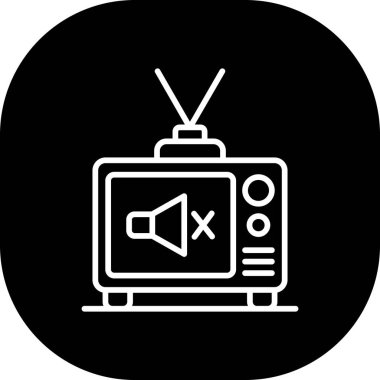 TV simgesi vektör illüstrasyon tasarımlı televizyon