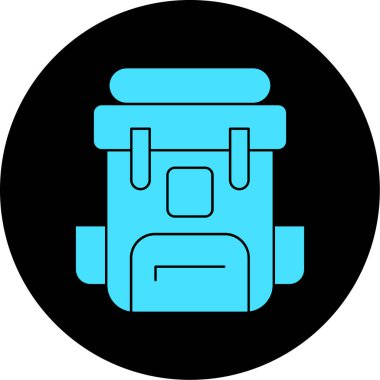 Sırt çantası. Web simgesi basit illüstrasyon