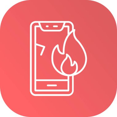 Ateş vektörü simgesini ateşle