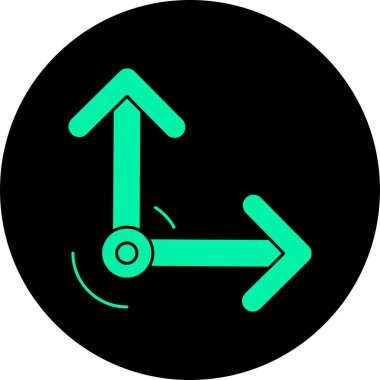 Yön ok ikonu vektör illüstrasyonu