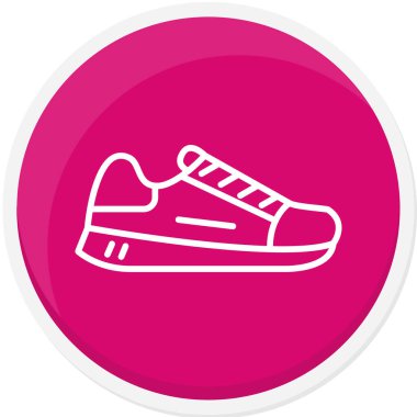 spor ayakkabısı ikon vektör illüstrasyonu