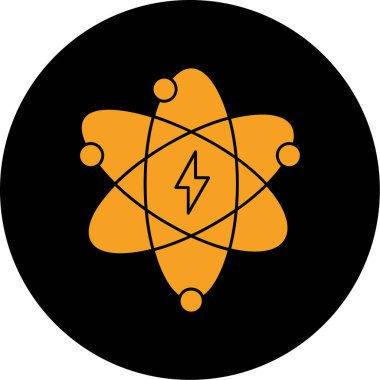 Bir atom simgesinin vektör illüstrasyonu