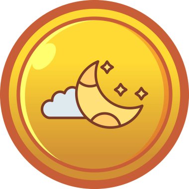 Yıldızlı ve bulutlu ay