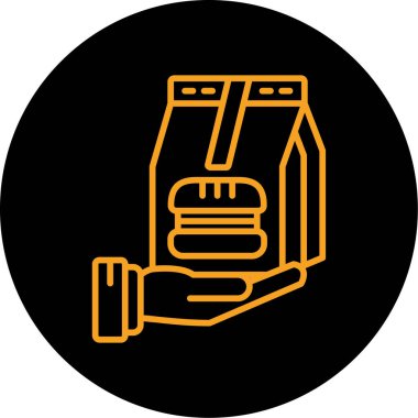 Gıda simgesinin vektör illüstrasyonu