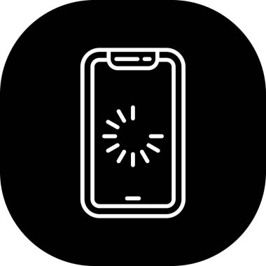 akıllı telefon simgesi soyut arkaplanda izole edildi