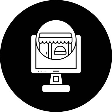 Bilgisayar monitörü. Web simgesi