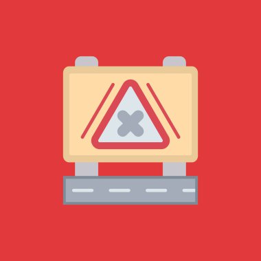 yol işareti vektör simgesi