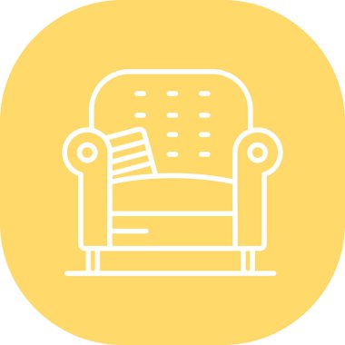 Kanepe. Web simgesi basit illüstrasyon