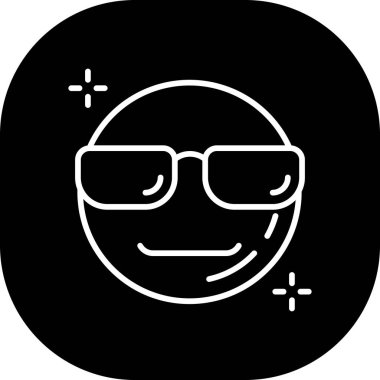 Bir gülümseme simgesinin vektör illüstrasyonu