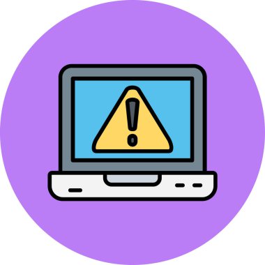 Bilgisayar monitörü simgesi. Bilgisayar vektör simgelerinin basit illüstrasyonu