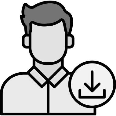 İş adamı simgesi vektör illüstrasyonu