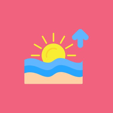 Tasarım ve logo için güneş ikonu vektör sembolü