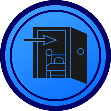 Kapı simgesi, basit vektör illüstrasyonu