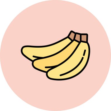 muz ikonu vektör çizimi