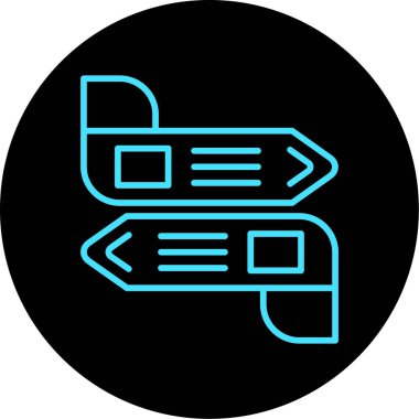 Bir yol simgesinin vektör illüstrasyonu