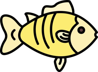 Doldurulmuş özet biçiminde hayvan balığı besin simgesi