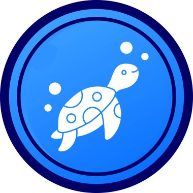 Bir kaplumbağa simgesinin vektör çizimi