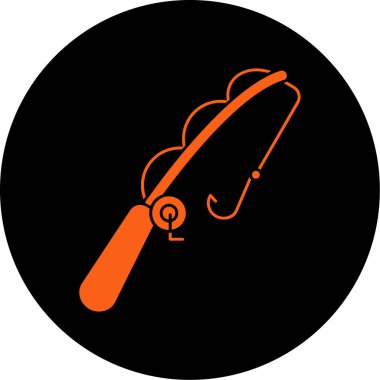 Balık kancası ikonu. vektör illüstrasyonu