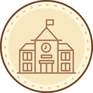 bina simgesi, vektör illüstrasyonu