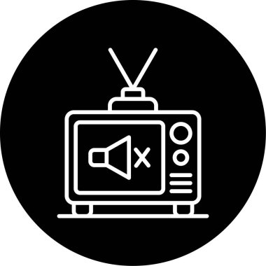 televizyon simgesi vektör illüstrasyonu