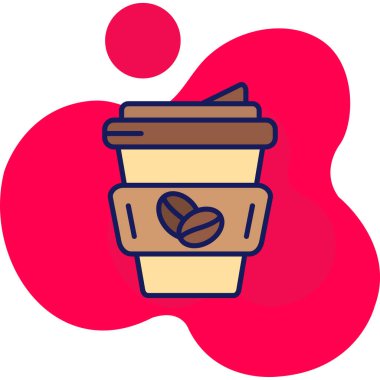 kahve içeceği ikon vektör illüstrasyonu