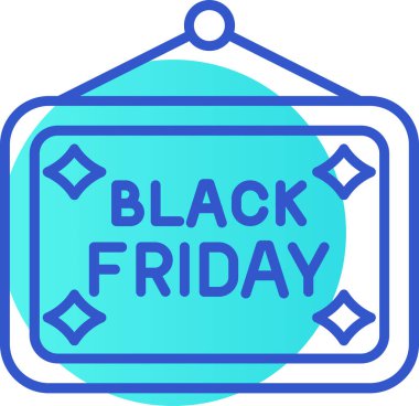 Kara Cuma vektörü, basit düz simge tasarımı, 10 eps