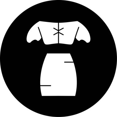 elbise simgesi vektör illüstrasyonu