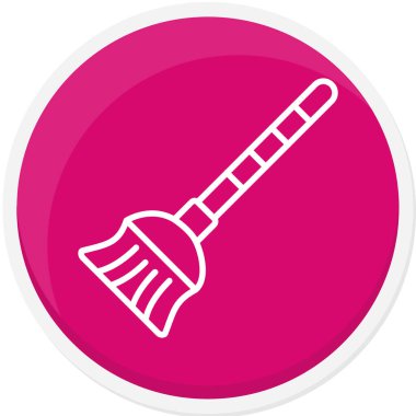 Süpürge simge vektör çizim