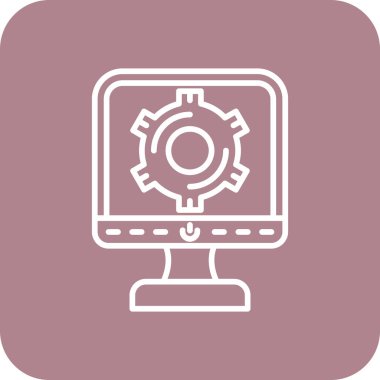 Ayarlar. Web simgesi basit illüstrasyon