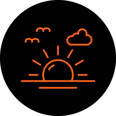 Vektör güneş simgesi illüstrasyonu