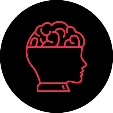 Beyin. Web simgesi basit illüstrasyon