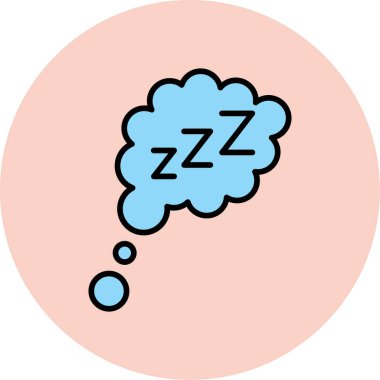 düşünce kabarcığı çizgi film uyku sembolü