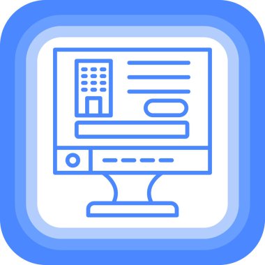 vektör lcd simgesi illüstrasyonu