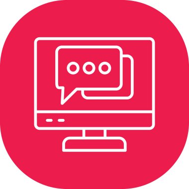 Sohbet simgesi soyut arkaplan grubunda izole edildi