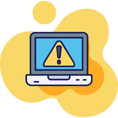 Hata uyarı simgesi vektörü. Uyarı işareti. renk kontur sembolü resimlemesi