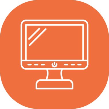 Bilgisayar. Web simgesi basit illüstrasyon