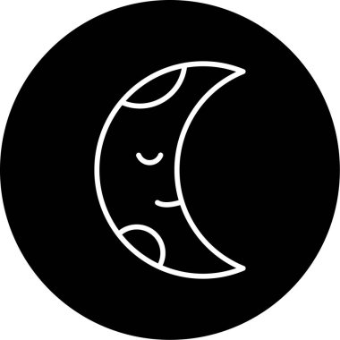 Ay simgesinin vektör illüstrasyonu
