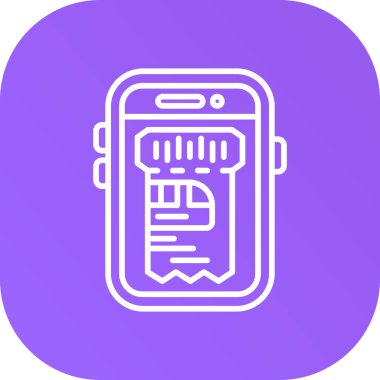 Cep telefonu simgesi, vektör illüstrasyonu