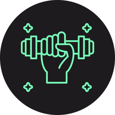 Beyaz arkaplanda ana hatlı fitness çanı simgesi izole edildi. Spor malzemeleri, sağlıklı ve spor ikonu. Spor sembolü. vektör.