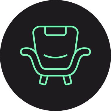 sandalye simgesi soyut arkaplanda izole edildi