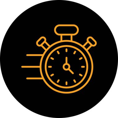 vektör saat simgesi, vektör illüstrasyonu