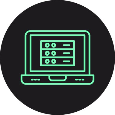 vektör lcd simgesi illüstrasyonu