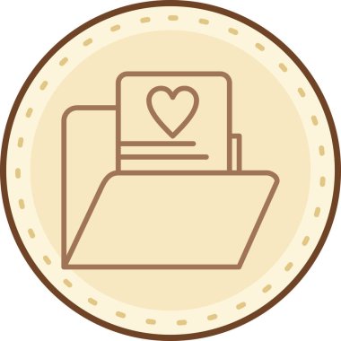 Modern b 'nin vektör illüstrasyonu kalp ikonundan yoksun