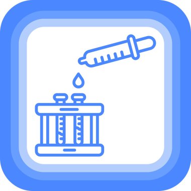 Test tüpünün vektör illüstrasyon simgesi