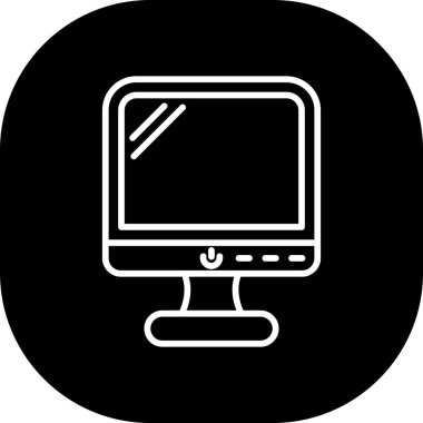 Bilgisayar simgesinin vektör illüstrasyonu