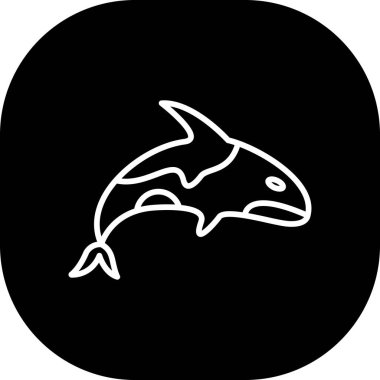 Köpekbalığı Vektörü Kabartma Simgesi Tasarımı