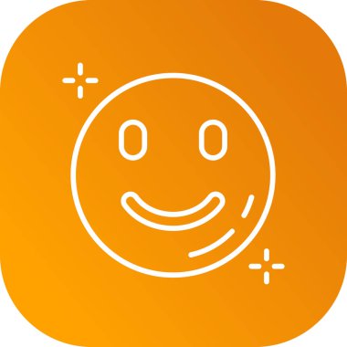 Bir yüz simgesinin vektör illüstrasyonu