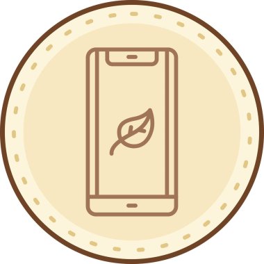 Bir smartphone simge vektör çizim