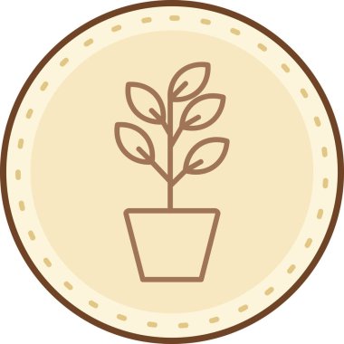 Bitki. Web simgesi basit illüstrasyon